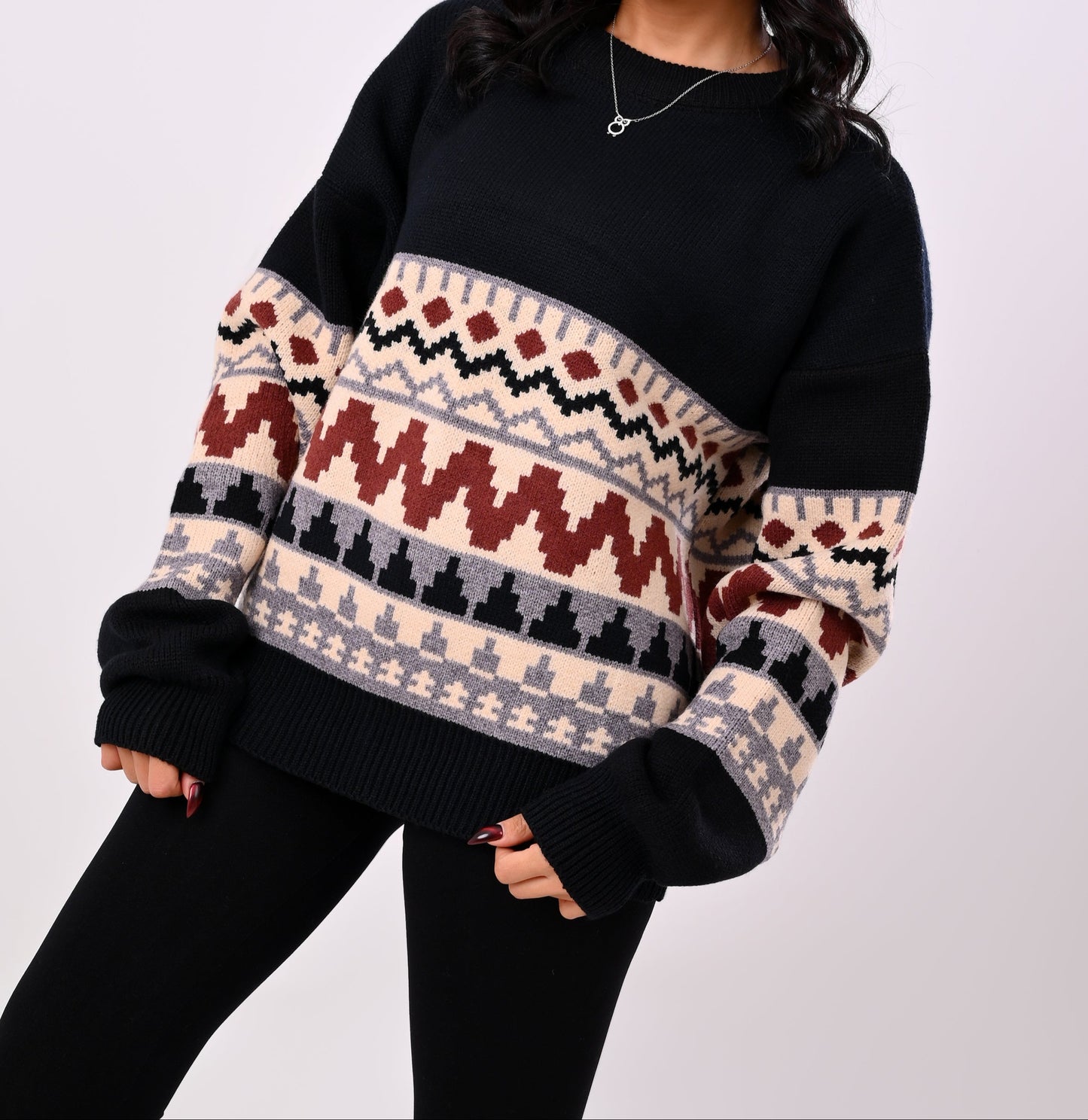 Patterned Knitwear Sweater