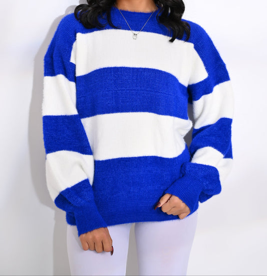 White Strip Knitwear Sweater